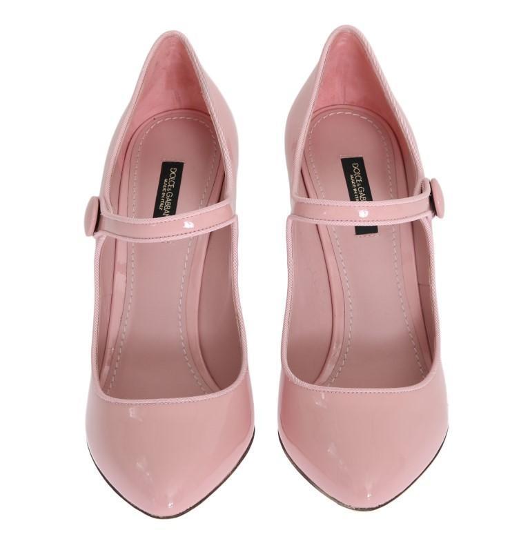 Pink Heels Mary Janes Leather Pumps