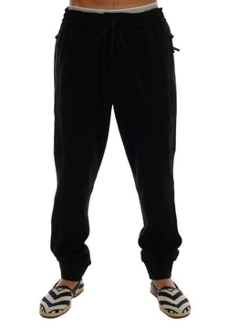 Black Wool Gym Training Sport Pants