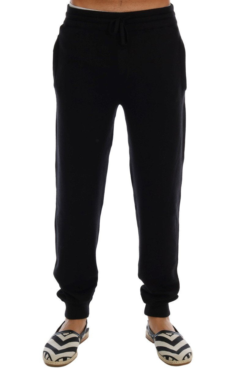 Black Cashmere Gym Training Sport Pants