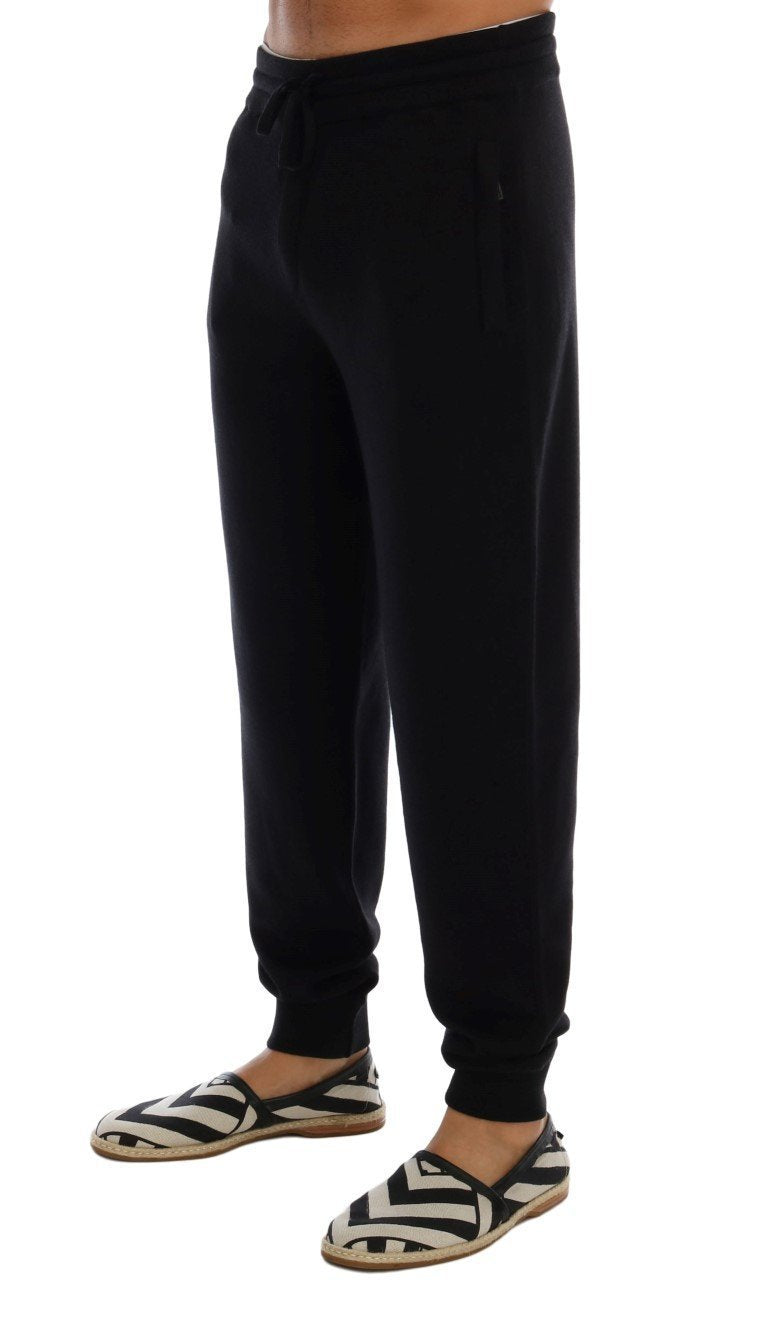 Black Cashmere Gym Training Sport Pants