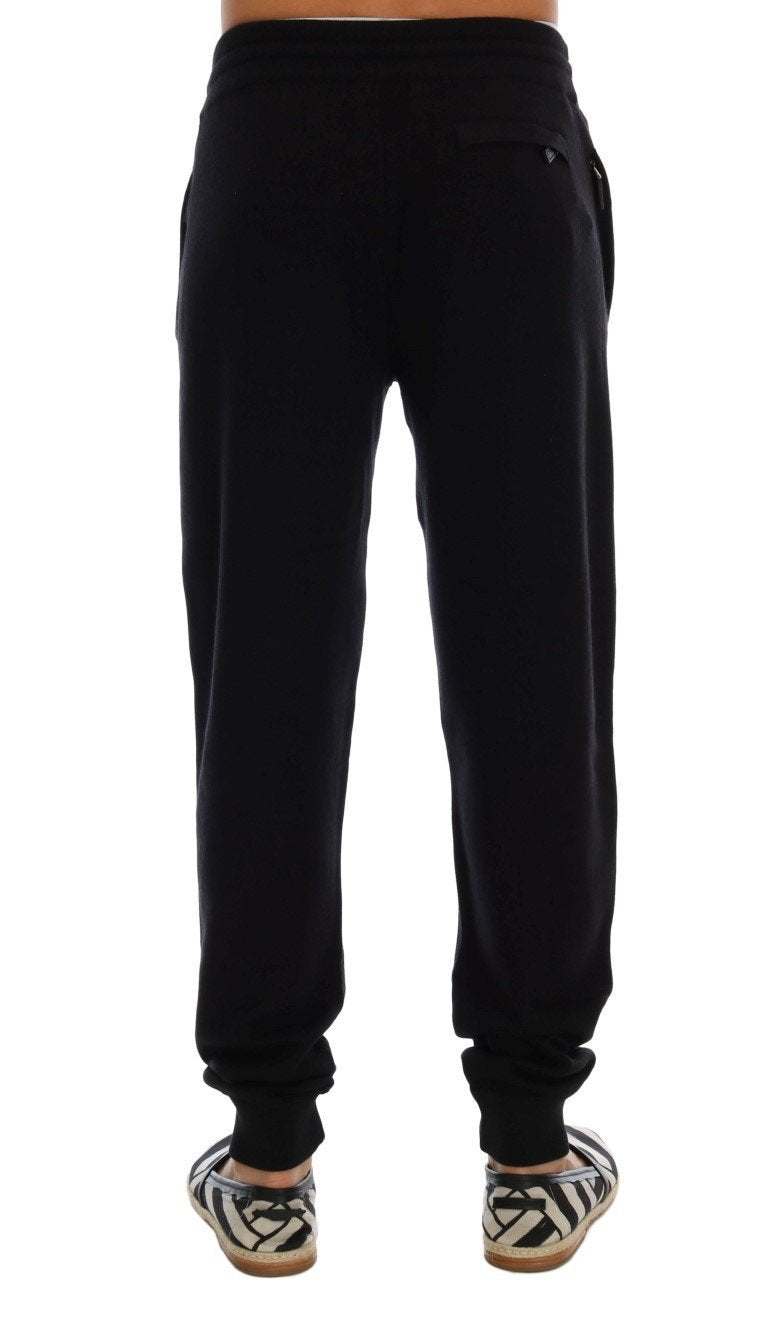 Black Cashmere Gym Training Sport Pants