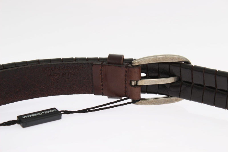 Brown Leather Gold Buckle Belt
