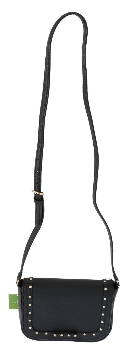 Black LARGE CARSEN Leather Crossbody Bag