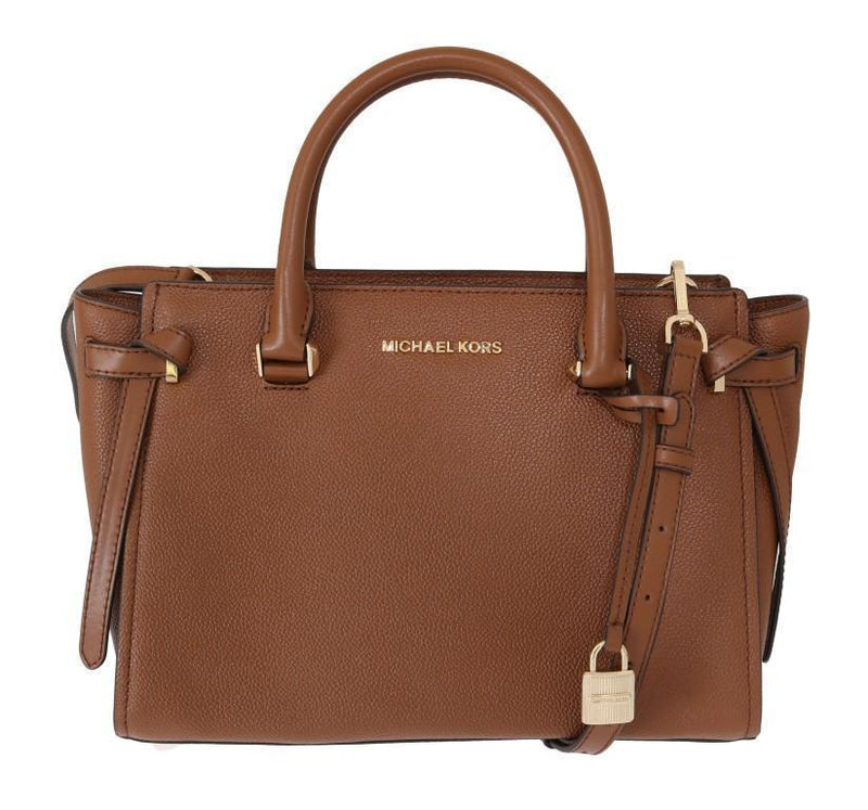 Brown CASSIE Leather Satchel Bag