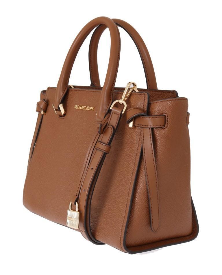 Brown CASSIE Leather Satchel Bag