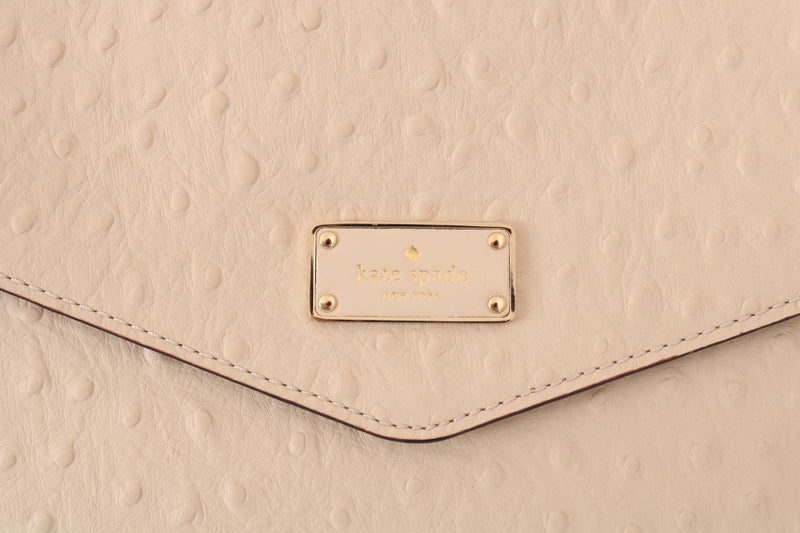 Beige HALSEY Ostrich Leather Tote Bag