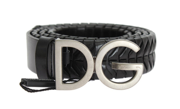 Black Leather Silver Buckle Belt