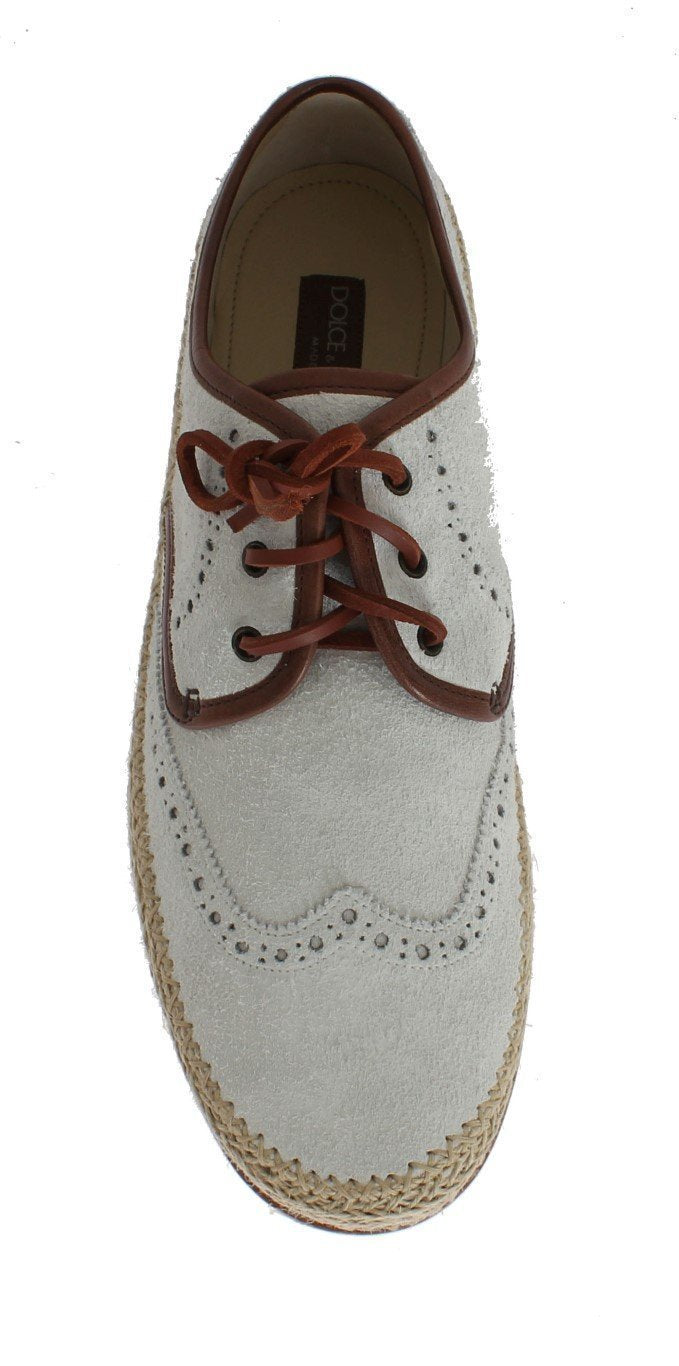 White Brown Leather Dress Shoes