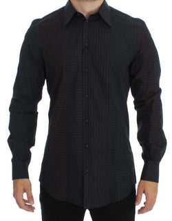 Black Multicolored Checkered GOLD Slim Fit Shirt