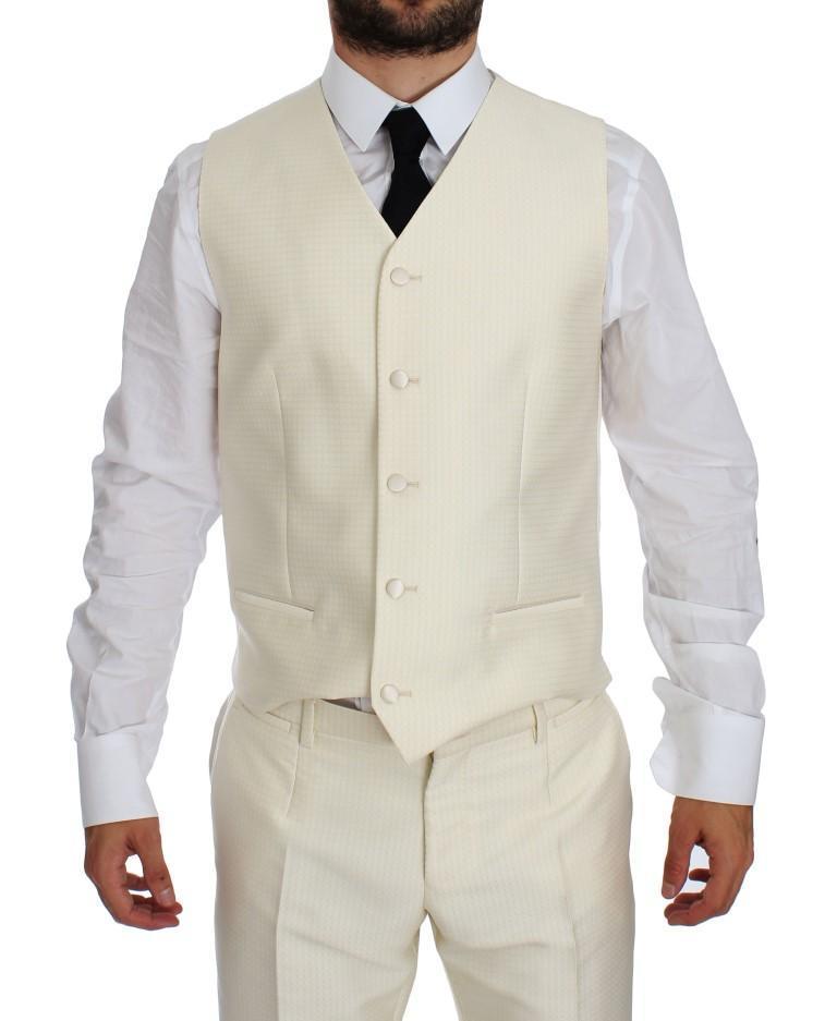 White Slim Double Breasted 3 Piece Suit