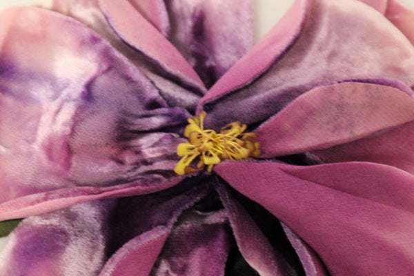 Pink Silk Flower Runway Brooch