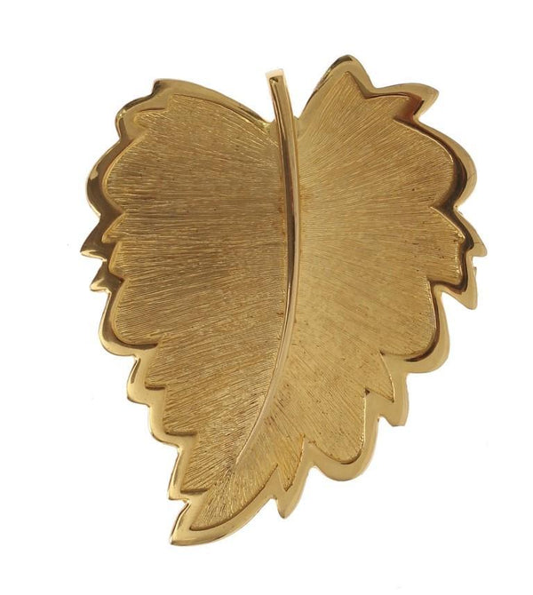 Gold Brass Leaf Hair Clip