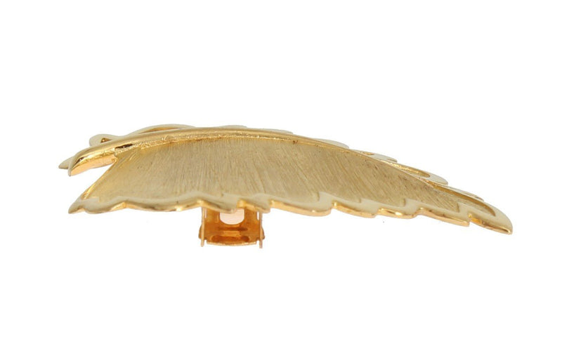 Gold Brass Leaf Hair Clip