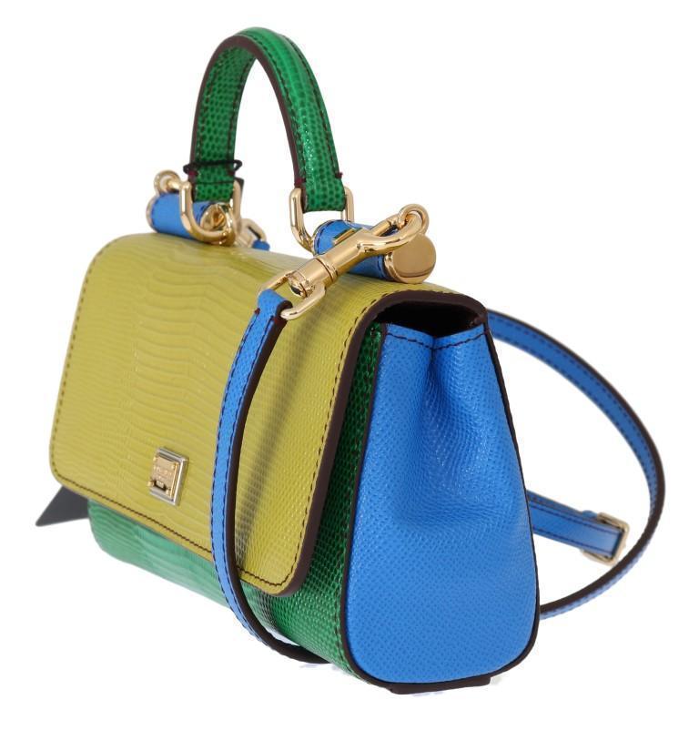 Green Yellow Leather Shoulder Bag