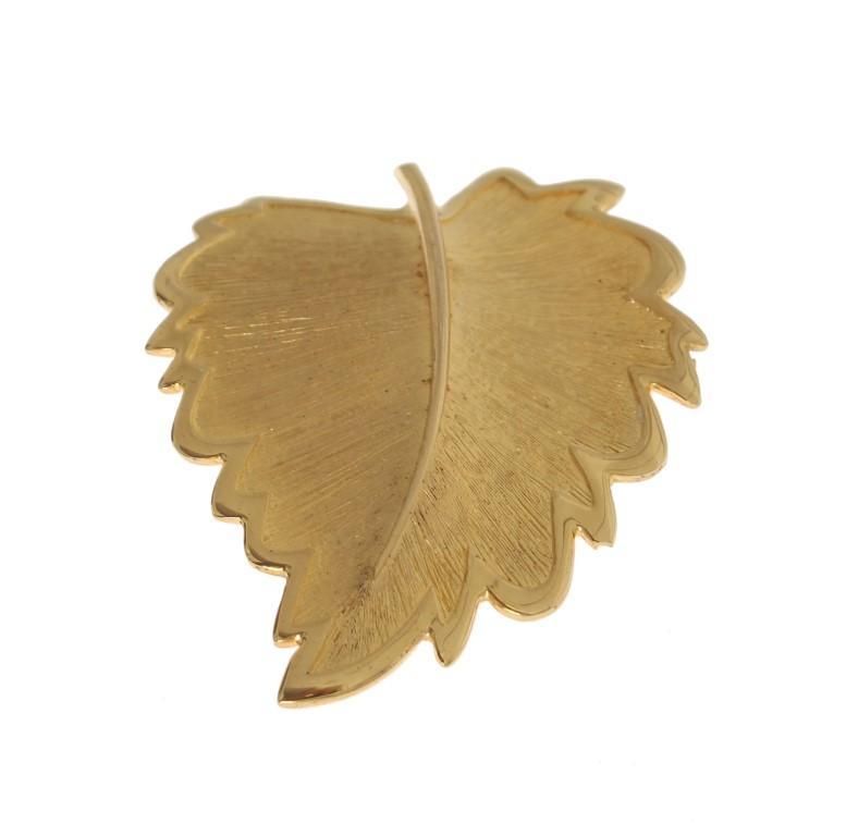 Gold Brass Leaf Hair Clip