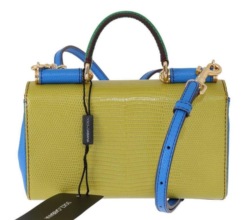 Green Yellow Leather Shoulder Bag