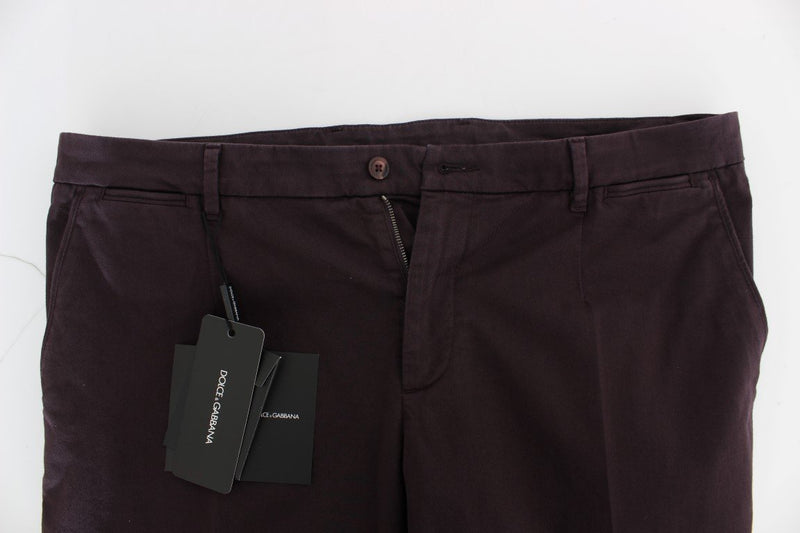Purple Cotton Stretch Slim Chinos Jeans