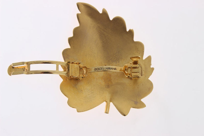Gold Brass Leaf Hair Clip