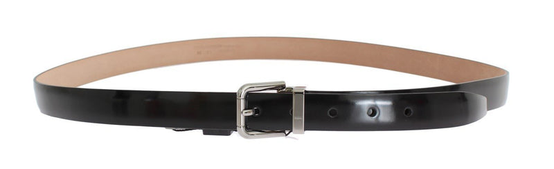 Black Leather Silver Buckle Belt