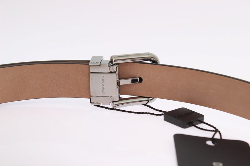 Black Leather Silver Buckle Belt