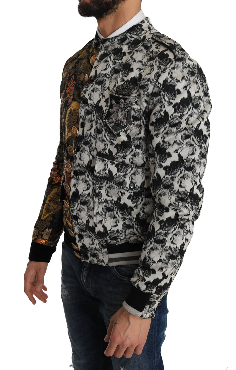 Gold Black Floral Brocade Jacket