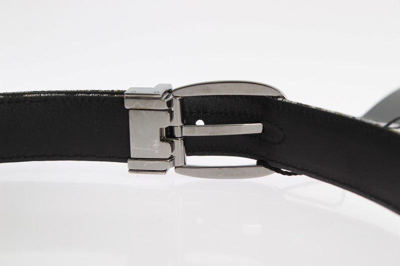 Black Leather Brocade Belt