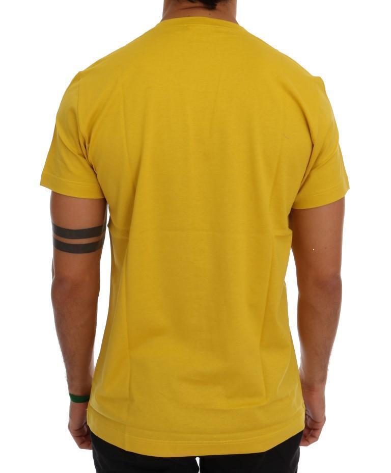 Yellow Cotton 2017 Motive Print T-Shirt