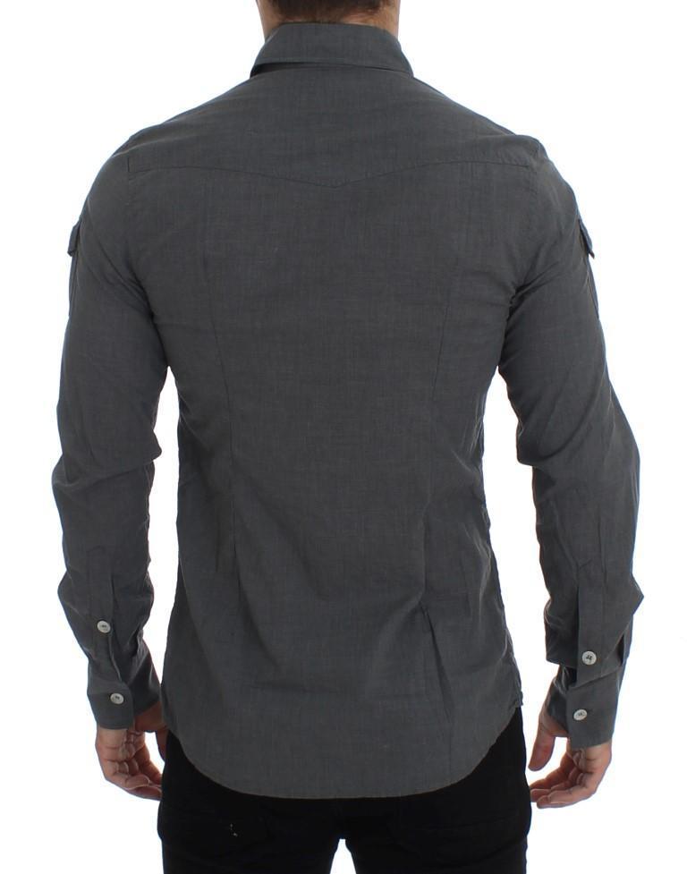 Gray Cotton SICILIA Regular Fit Casual Shirt