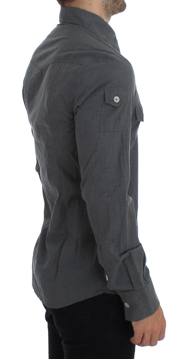 Gray Cotton SICILIA Regular Fit Casual Shirt