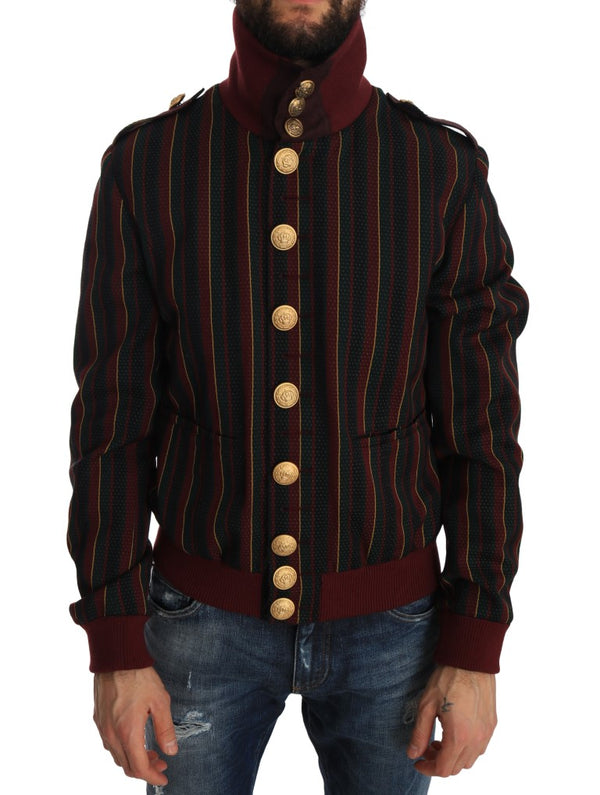 Red Green Gold Button  Jacket