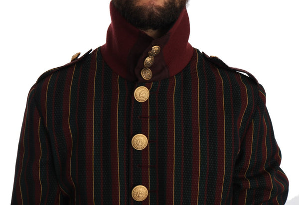 Red Green Gold Button  Jacket