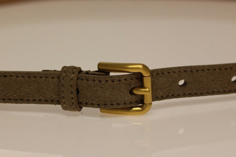 Beige Leather Suede Belt