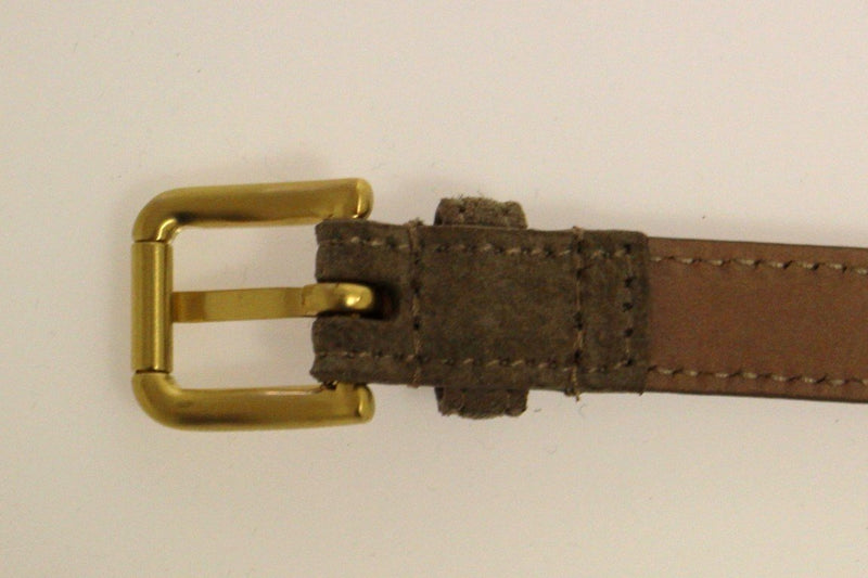 Beige Leather Suede Belt