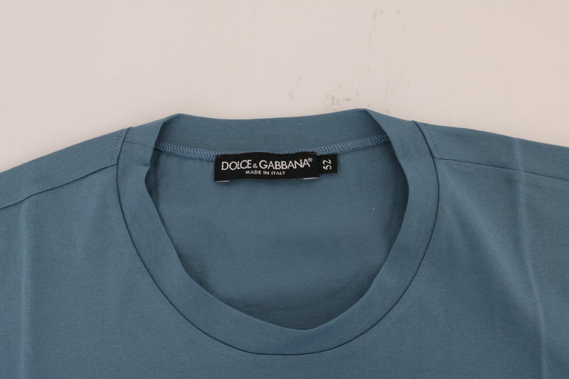 Blue Cotton 2017 Motive Print T-Shirt