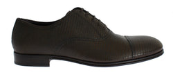 Brown Lizard Skin Laceups Dress Shoes