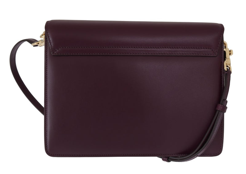 Purple Leather LUCIA Messenger Bag