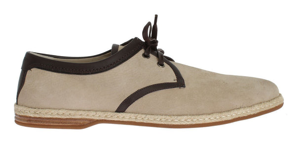 Beige Brown Leather Shoes