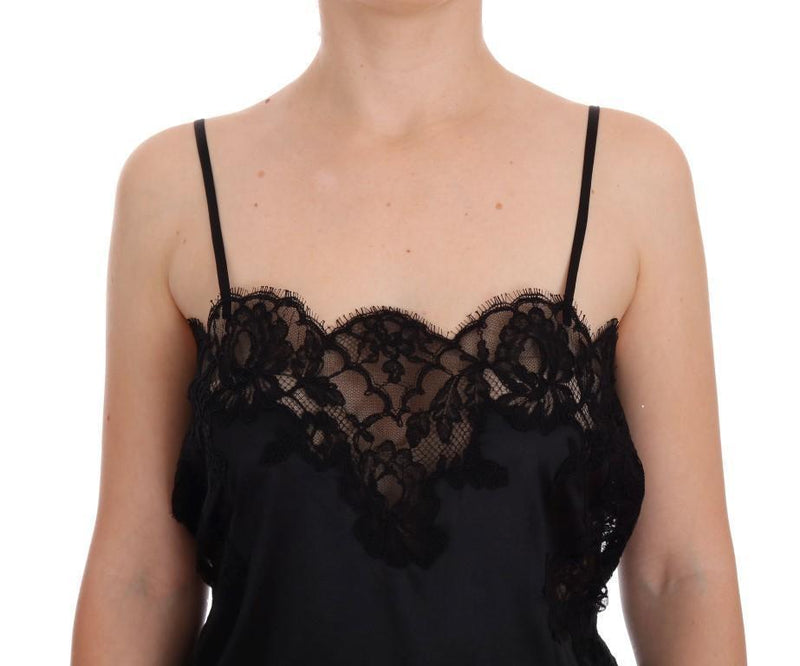 Black Silk Lace Dress Lingerie