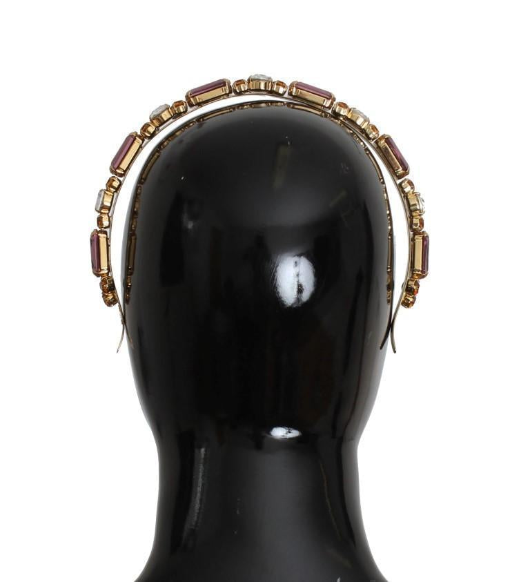 Gold Tiara Brass Crystal Sicily GEMME Headband