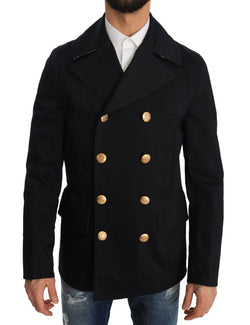 Trench Blue Cotton Stretch Jacket