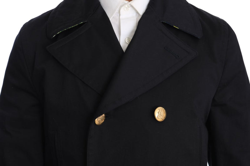 Trench Blue Cotton Stretch Jacket