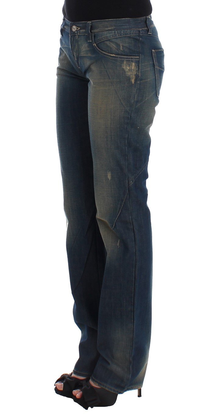 Blue straight leg jeans