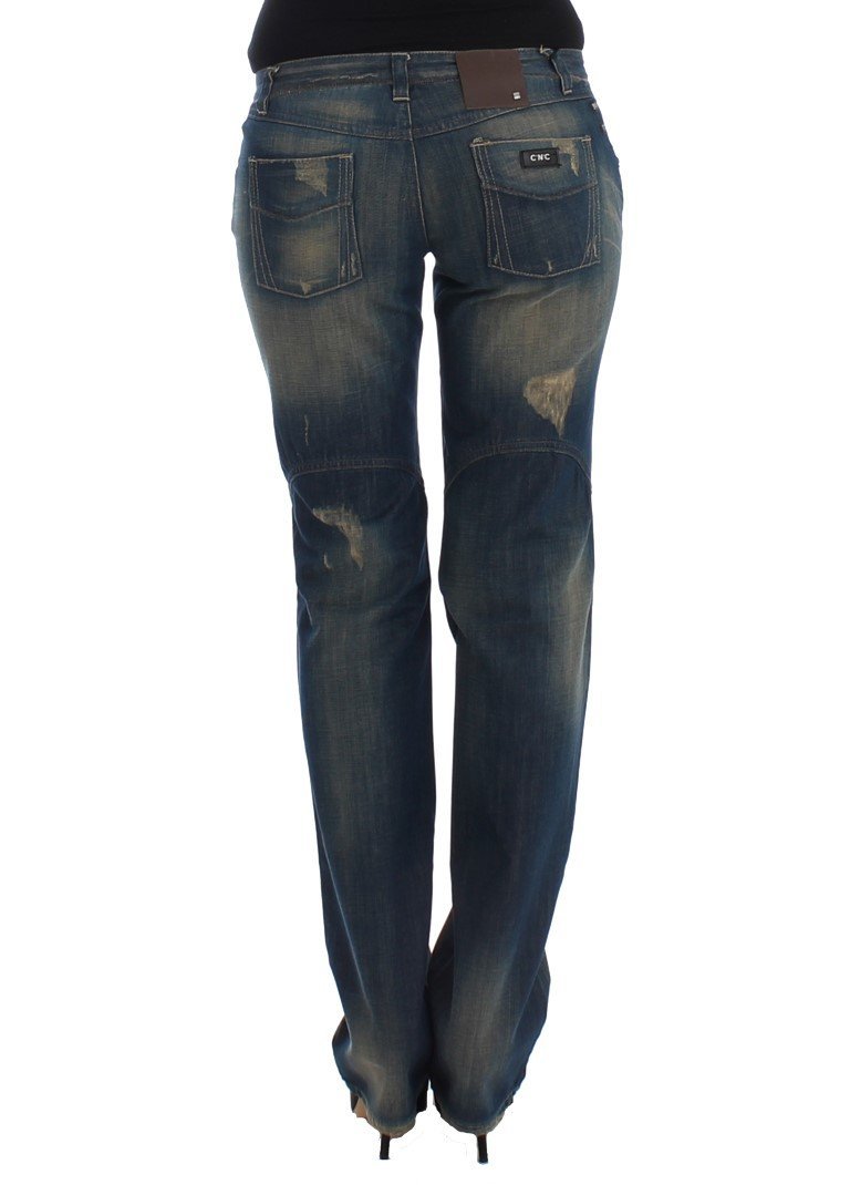 Blue straight leg jeans