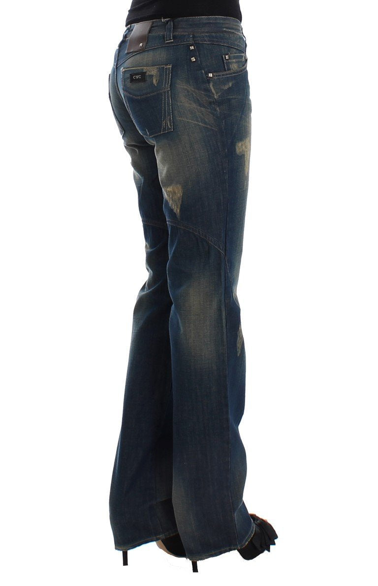 Blue straight leg jeans