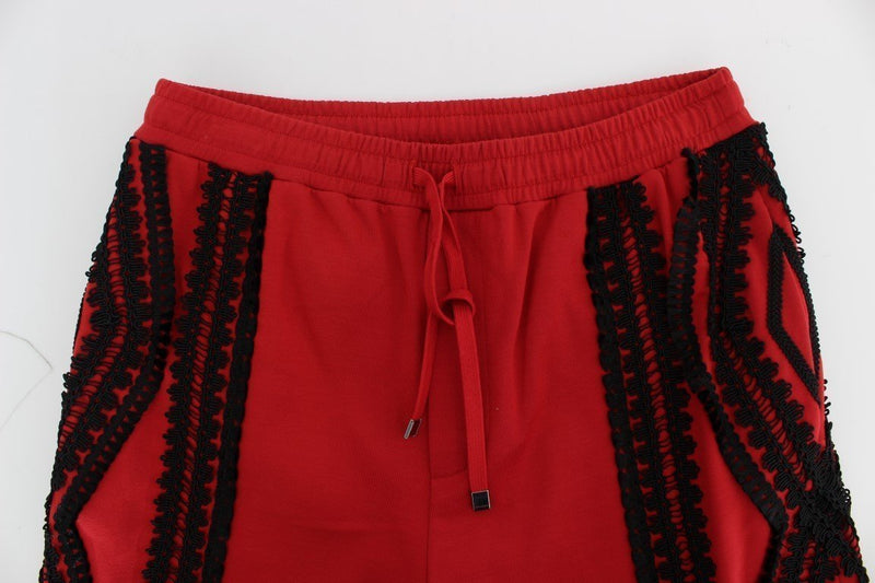 Red Black Torero 3/4 Pants Shorts
