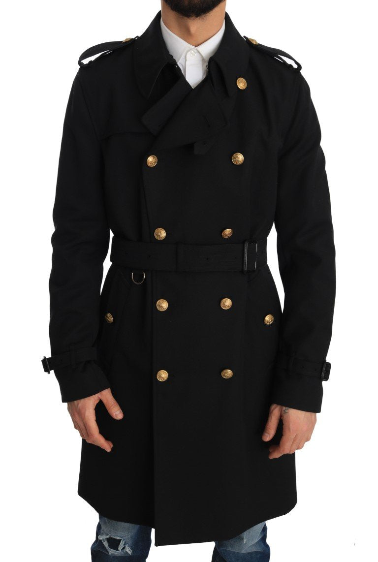 Long Trench Black Knight Jacket Coat