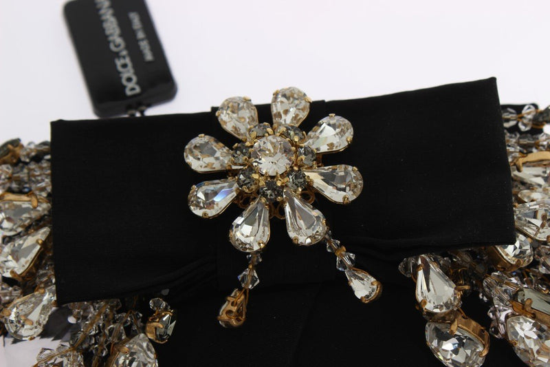 Gold Brass Sicily Baroque Clear Crystals Hair Clip