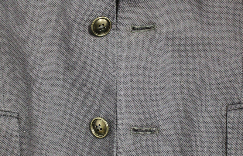 Blue tailored fit cotton blazer