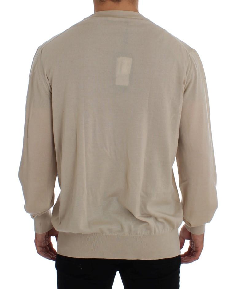 Beige Cashmere Crew-neck Sweater