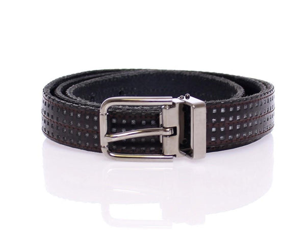 Brown Leather Logo Belt